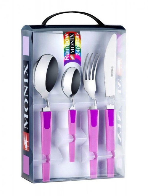 Monix Cutlery 24pcs RAINBOW Violet M184973 - Cutlery Set - Main image
